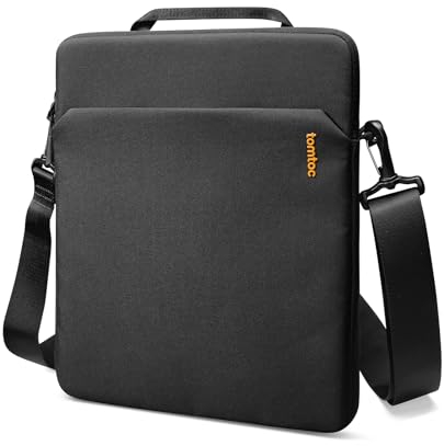 tomtoc Slim Tablet Tasche für 11 Zoll iPad Pro M4 & iPad Air M3/M2 2025-2024, 11 Zoll iPad 11 A16 2025, iPad 10/iPad Air 5, Galaxy Tab A9+/S9/FE, Schultertasche mit Griff für Magic/Smart Keyboard