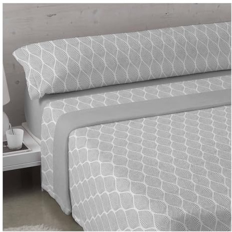 Acomoda Textil - Juego de Sábanas Coralina. Juego de Sábanas 3 Piezas de Invierno. Ropa de Cama Ajustable, Suave y Calida Fácil Mantenimiento. (Saori Gris, 90 cm)