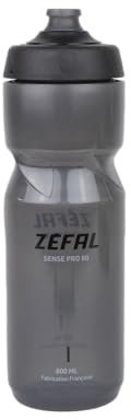 ZEFAL Sense Pro 80 Premium Bicycle Water Bottle, Smoked Black (Black/Grey), 800 ml