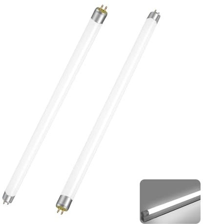 Tubi Fluorescenti T5 14W, 2 Pezzi Tubo Fluorescenti T5 G5 14W 549mm, Bianco Freddo 6000K, Lampadine CFL 1156LM, Nessuno Sfarfallio, Tubi a Risparmio Energetico per Luci di Emergenza e Luci a Striscia