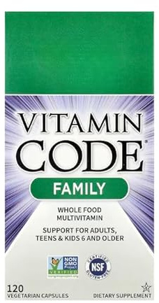 Multivitamines quotidiennes, mélange d'aliments complets pour un bien-être général, 120 capsules végétariennes