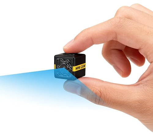 LKFACA Camera Espion sans Fil 1080P-Mini Caméra Cachée Discrète sans App | avec Détection Mouvement et Vision Nocturne, Surveillance Intérieure Sans Internet, 60 Minutes Autonomie Longue Durée
