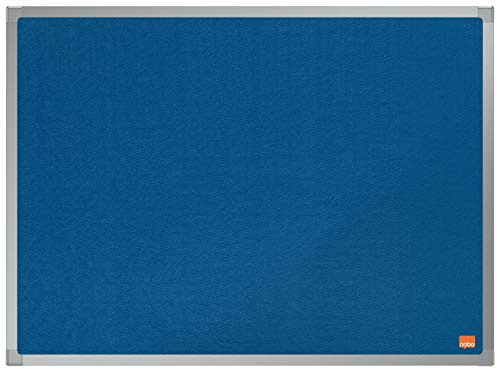 Nobo Felt Noticeboard, 600 x 450 mm, Aluminium Trim, Corner Wall Mounting, Essence Range, Blue, 1915201