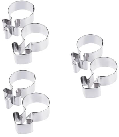 MAGICLULU 6pcs DIY Gender Symbol Cookie Stainless Steel Fondant Molds Biscuit Cake Decorations Baking Tools