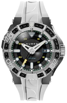 Nubeo Manta - Montre automatique pour homme, 50 mm, édition limitée, avec bracelet en silicone NB-6120