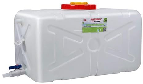 AMAZWI Vattentank 50L/96L/150L Plasttank Livsmedelskvalitet Hushållsbruk Överdimensionerad Tjock Horisontell Rektangulär Tank Vattenbalja Utomhus Förvaringstank Med Stor Kapacitet(50L)
