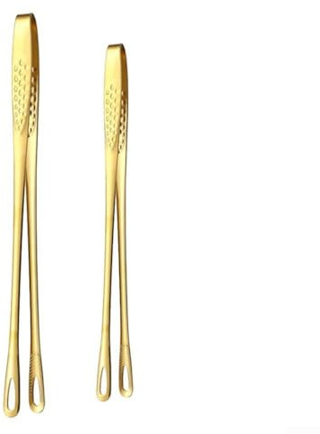 Efficiently Handle Hot Foods with These Stainless Steel Grill Tweezers, Perfect Addition to Any Kitchen (Gold)