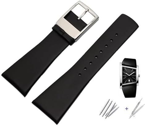 yeziu Bracelet de montre en cuir de vache pour CK Calvin Klein K0Q21107 K0Q21120 Série Grande chaîne de montre pour homme Bracelet 28MM