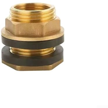 Conector de tanque de agua de latón confiable, para acuarios y sistemas de riego de jardín, a prueba de fugas, con anillo de silicona (G1)