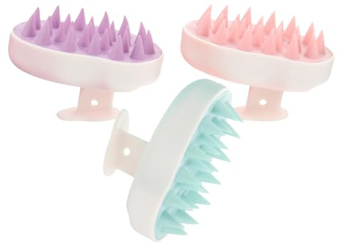 SMASOLO 3 pièces Brosse Shampooing Massante et Tpe pour Chevelu Délicat Nettoyage Profond et Massage Relaxant Adaptée Cheveux Courts et Longs Hommes et Femmes Usage Humide et Sec Lot de