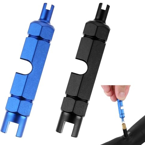 Ji liangli Outil de démontage de Noyau de Valve pour vélo,2 pièces,Démonte-obus pour valves,en Alliage d’Aluminium, léger et Portable – Outil de réparation de Pneu pour VTT et vélo de Route