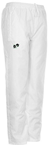 MyShoeStore Unisex Bowling Clothing Set with Waterproof Jacket and Trousers, Fleece Lined Body Warmer for Lawn Bowls Club, White, 3XL