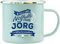 History & Heraldry Echter Kerl - Emaille Becher Jörg - individuelle und personalisierte Tasse mit Name und Spruch