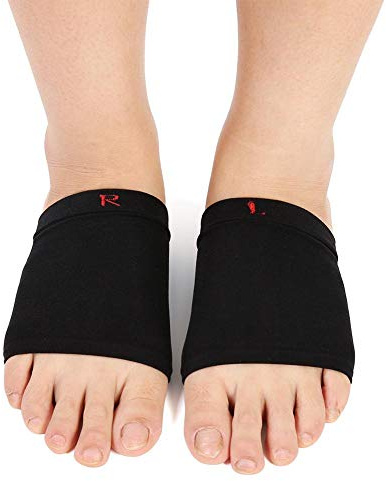 Sonew Silicone Arch Support Bandage Sleeves – Gel-Cushioned Orthotic Foot Pads for Flat Feet & Plantar Fasciitis Relief, Reusable Compression Braces