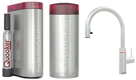 Quooker Flex Reservoirs Combi und Cube Sofort-Kochend-Wasserhahn (Voll-Edelstahl)