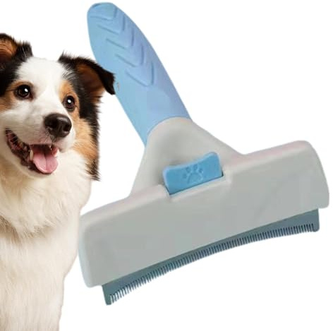 Spazzola depilatoria, spazzola per la depilazione – rimozione di animali domestici in acciaio – comoda impugnatura – spazzola sottocampo per cani, strumento per la pulizia dei di gatto