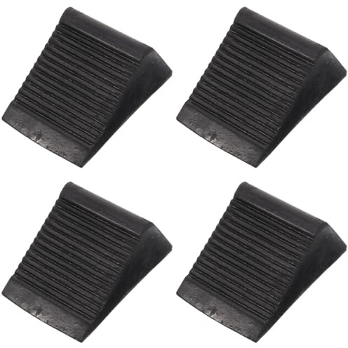 Healvian Wheel Chocks 4 pack Portable Wheel Stopper for Car Trailer Caravan Truck and Motorcycle Non-Slip Block with Friction Grip for Parking and Vehicle Stability