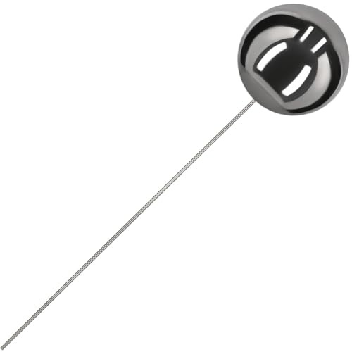 KOTARBAU® Sfera da giardino con asta, lunghezza 101 cm, diametro 25 cm, sfera da giardino con asta in acciaio inox, per esterni, effetto specchio, sfera in acciaio inox