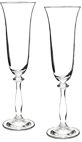 Gala&K | Set de 2 copas de cristal para champán | Colección ANGELA.