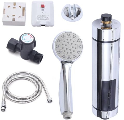 Scaldacqua istantanea elettronico 220 V Mini scaldabagno istantaneo 5500 W scaldabagno con doccetta e supporto per doccetta