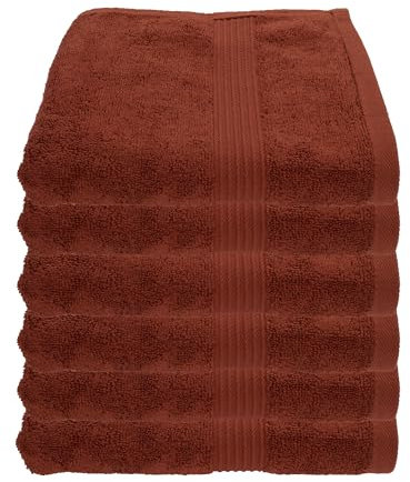 Julie Julsen 6er Pack Handtuch 23 Farben erhältlich weich und saugstark 500gsm Öko Tex Schokobraun 50 x 100 cm