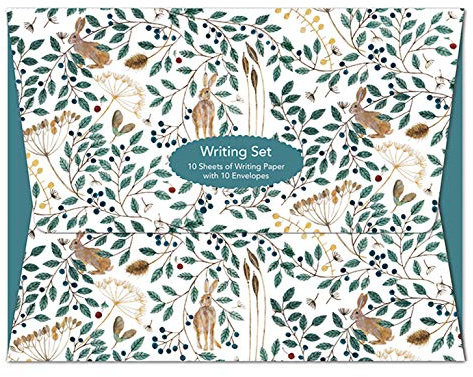 Hares and Berries Writing Set - 10 Paper Sheets with Envelopes