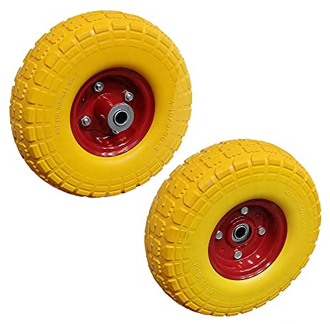 TMZ® 2X 10 Rubber Tyre Wheel Replacement No More Flats Sack Truck Trolley 4.10/3.5-4.0