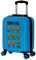 BBM Lego Bags Play Date Trolley aus ABS Kunststoff, Reisetrolley mit Lego Minifigures Today I Feel Motiv, Kindertrolley mit 30 Liter Volumen, Trolleykoffer mit 4 Doppellauf Rollen, Kinder Koffer Blau
