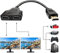 Azuxreza HDMI Splitter Adapter,1080P HDMI Male to Dual HDMI Femal 1 to 2 Way HDMI Splitter Adapter Cable for HDTV HD, LED,LCD Monitor and Projectors, Support Two TVs at The Same Time