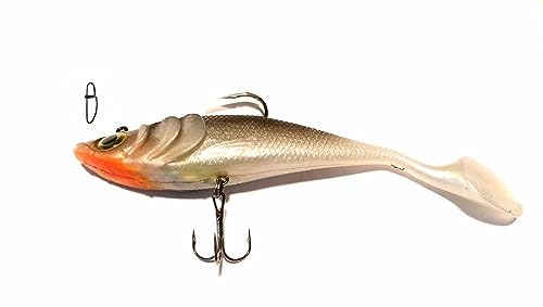 Gummifisk förbluftad uppsättning 20 cm, 105 g, drag för konstgjort bete från Behr Big Bait gädda, waller, torsk + gratis snap (set #8)