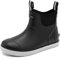 Jesindr Gummistiefel Herren, Protective Wasserdicht Anti-Rutsch Stiefeletten, Atmungsaktiv Schwarz Chelsea-Stiefel, Original Mode Grundlegend Reitstiefel, Schwarz, 44 EU