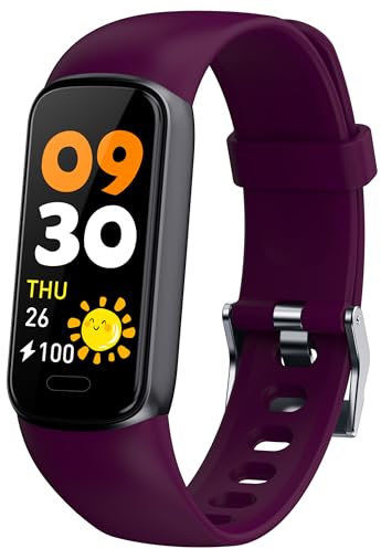 Runlio Fitness Tracker Smart Watch with Heart Rate Blood Oxygen, IP68 Waterproof Activity Trackers with Sleep Monitor, Steps Calorie Fitness Watch Pedometer for Android Phon