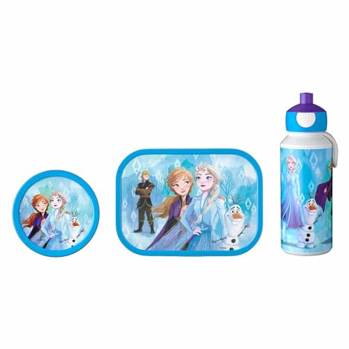 Mepal - Set pranzo Campus – Set pranzo per bambini con borraccia pop-up – Lunch Box & Frutta – Set pausa per la scuola o in viaggio – Lavabile in lavastoviglie e senza BPA – Frozen 2