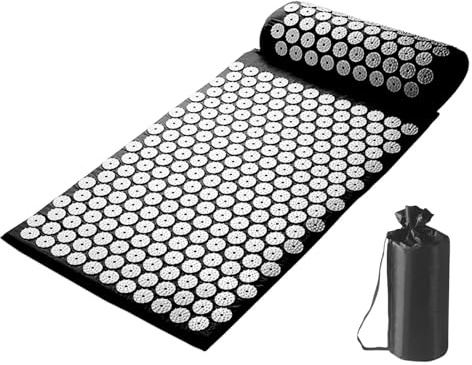 Esterilla de acupresión con cojín, alfombrilla de presión con batería, esterilla de masaje con púas, esterilla de acupresión para relajarte y masaje