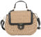 flora & co Sac Bandoulière Femme en Paille Tressé - Besace d’Été à Rabat - Sac De Plage Vacance Estival - Chic Tendance - Noir