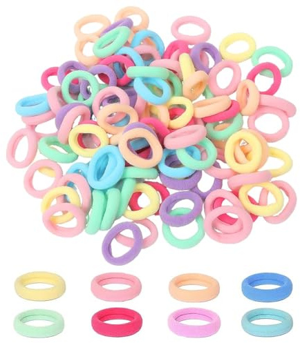 Élastiques à Cheveux pour Fille,200 Pièces,Mini Bandes de Caoutchouc Élastique,Petit et Mini Chouchous,pour Enfants Bébé Filles,Multicolore