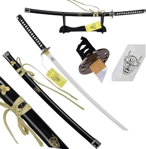 57 SPECIAL REPLICAS Katana Sword, Decorative Bamboo Katana Inspired by Kill Bill, Includes Display Sword Stand, Authentic Look, Handcrafted Design, Japanese Style Room Accent JT10320E