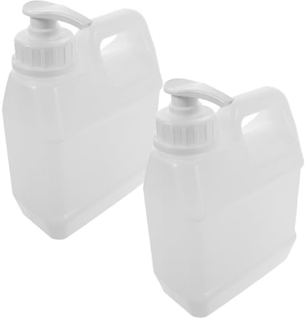 Sewroro 2pcs 1L Refillable Plastic Pump Bottles for Shampoo and Body Wash, Semi- Lotion Dispenser Containers with Press Pump for Shower Use
