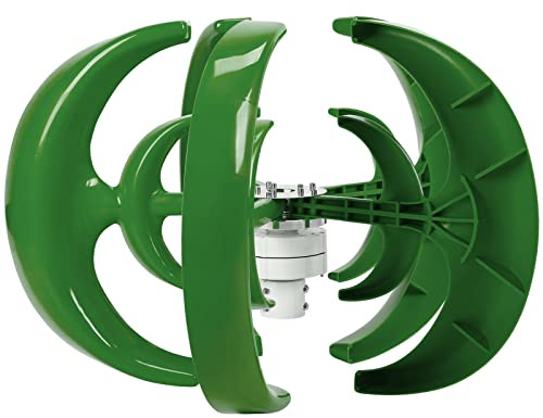 RASTKY Kit éolienne Efficace, Lanterne à 5 Pales, Générateur de Puissance à Axes Verticaux pour Maison Mobile (24V)