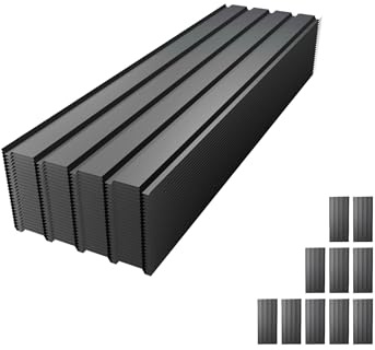 Corrugated Metal Roofing Panels, Sturdy Galvanized Steel Panels for Shed, Barn & Garage, Waterproof Ribbed Metal Roof Panels, Gray DIY Roofing Sheets with Screws, (6FT 10 PCS)