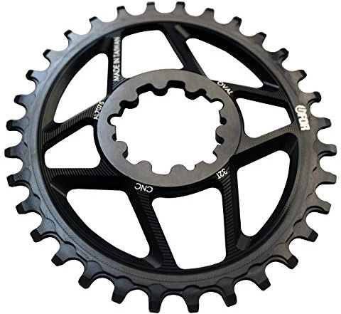 UFOR Direct Mount Elliptical/Oval Drop-Stop Kettenblatt für SRAM 6 mm Offset 34T