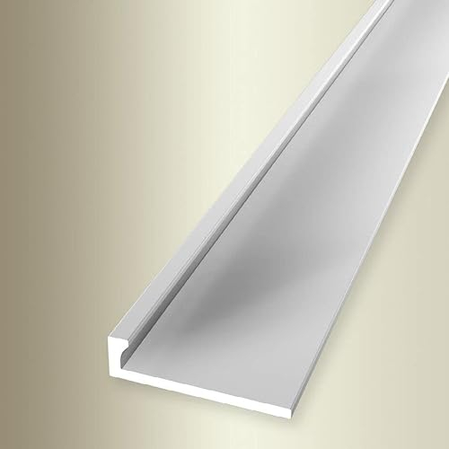 PROVISTON | Abschlussprofil | Breite: 21 mm | Höhe: 3 mm | Länge: 2500 mm | Aluminium Natur | Ungestanztes Profil | Ungebohrt