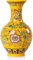 Qinlang 15,2 cm kleine gelbe Blumenvase für Heimdekoration, Keramik-Knospenvase für Blumen – Begonienvase