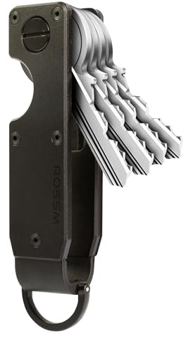 ROSSM Organizador de llaves Porta llaves metálico compacto | Llavero innovador minimalista l Estuche de llaves para hombre