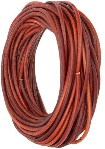 GORGECRAFT 10m Genuine Leather String Flat Leather Cord 3.5mm Saddle Brown Cowhide Leather Strips for Jewelry Making DIY Craft Projects Belts Keychains