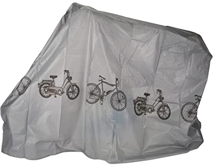 Relaxdays Fahrrad 200 x 115 cm, in Grau Fahrradgarage aus Polyethylen, reißfeste Schutzhülle, Sonnenschutz, robuste Abdeckung 200 x 110 cm