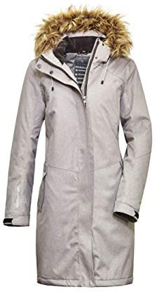 Killtec Parka funcional WMN PRK A para mujer con capucha desmontable, gris, 46 pisos