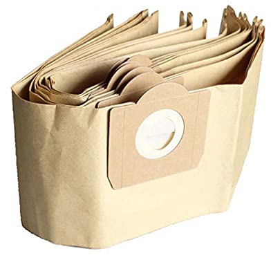 Pack de 5 Bolsas de Aspiradora para Kärcher WD3 WD2 Plus, Compatible con WD4 WD5 WD6, SE4001, Papel Kraft 100% Reciclado y Compostable, Recambio para 6.959-130.0 KFI357