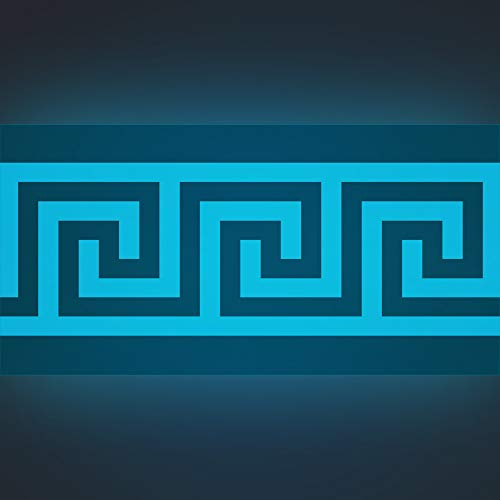 funlife Wallpaper Border Stickers, Self Adhesive Ceiling Molding Borders, Skirting Wall Waist Line for Home DIY Decorative, 10cm x 200cm, 3 Pcs, Glowing Blue