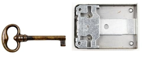 Holzando Möbelschloss 02.0022 mit Schlüssel 3011 - Dornmaß 60mm - Halmlänge 45mm